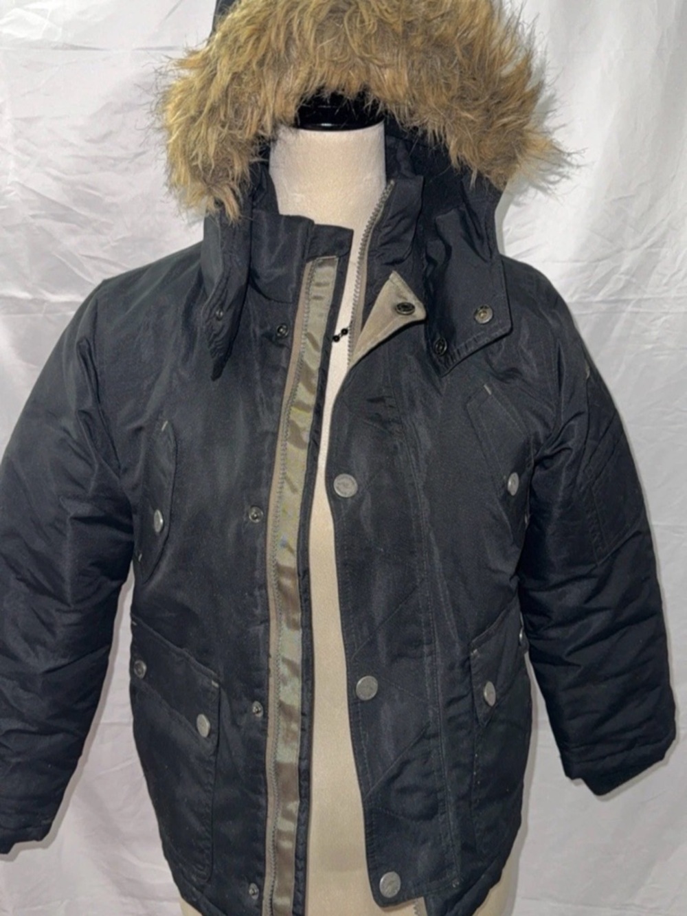 Pacific Trail Black Quilted Puffer Jacket with Faux-Fur Trim Hood